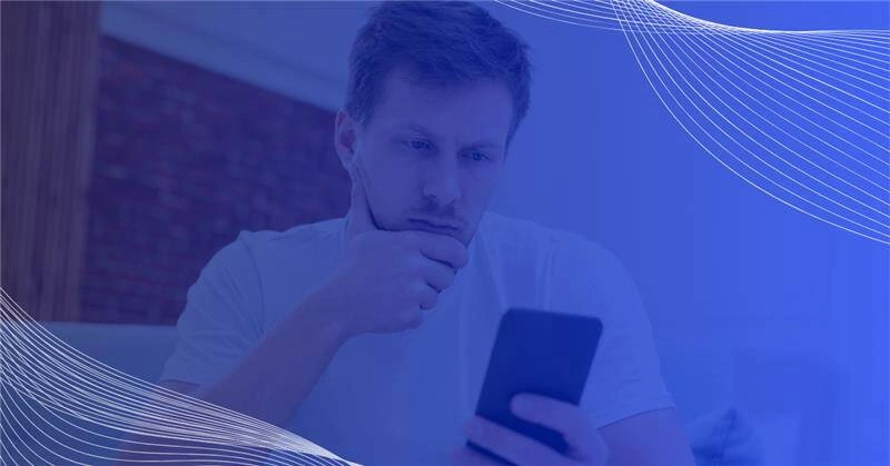 Man looking at his phone