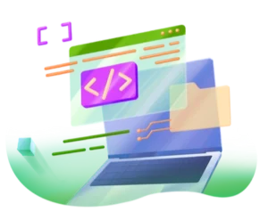 A laptop with a css code on it